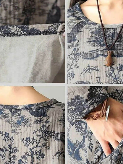 Robe longue ample d'hiver à manches longues pour femme, style décontracté bohème chic
