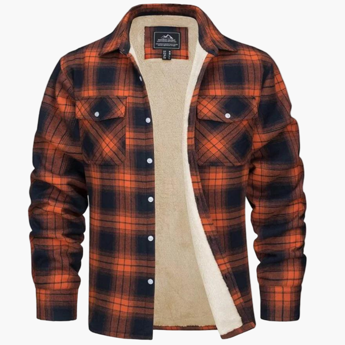 Warme geruite overhemdjas in stedelijke stijl voor heren – casual winter overshirt