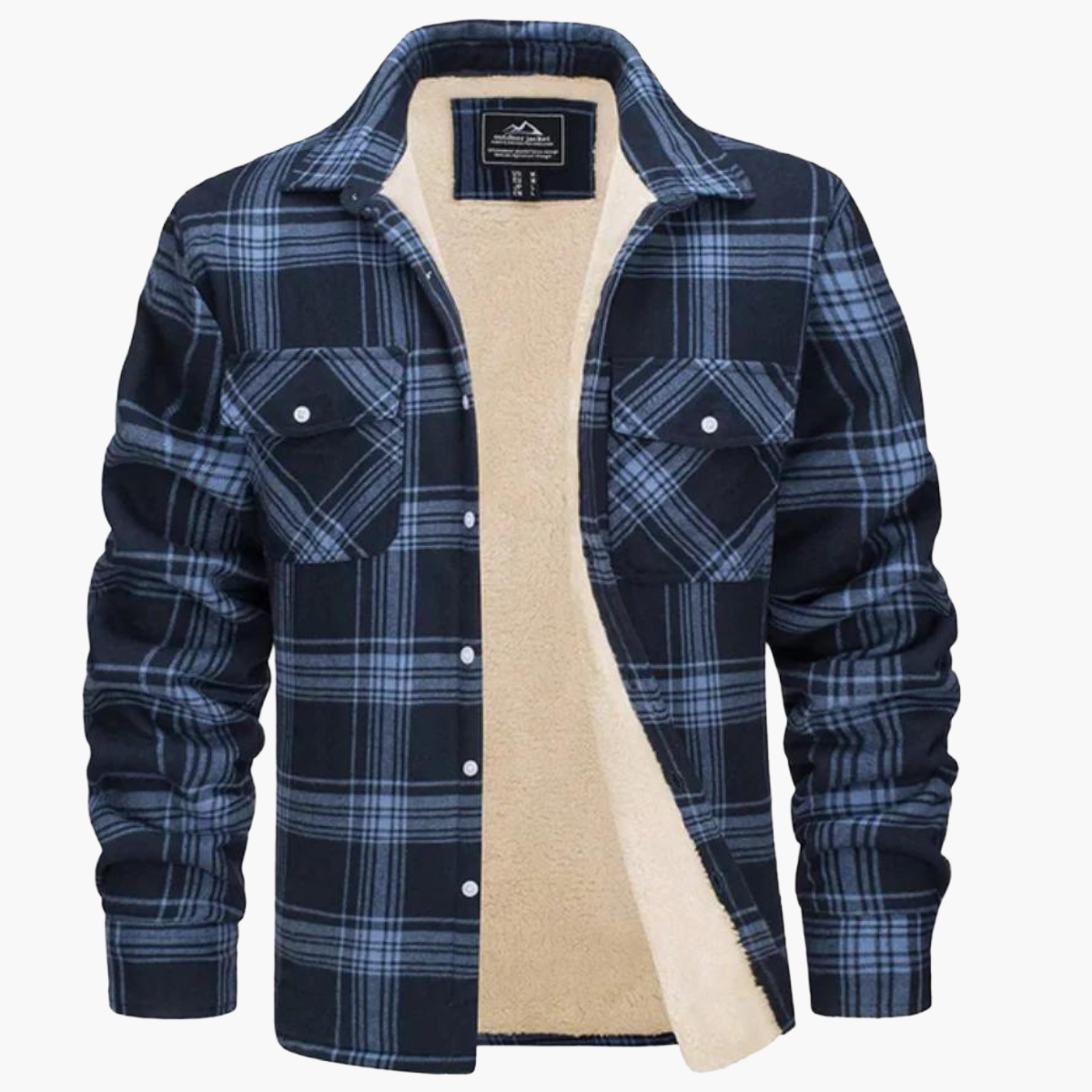 Warme geruite overhemdjas in stedelijke stijl voor heren – casual winter overshirt