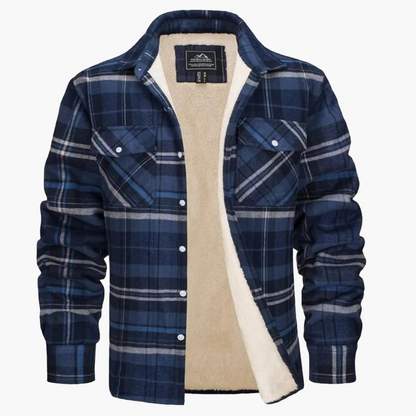Warme geruite overhemdjas in stedelijke stijl voor heren – casual winter overshirt
