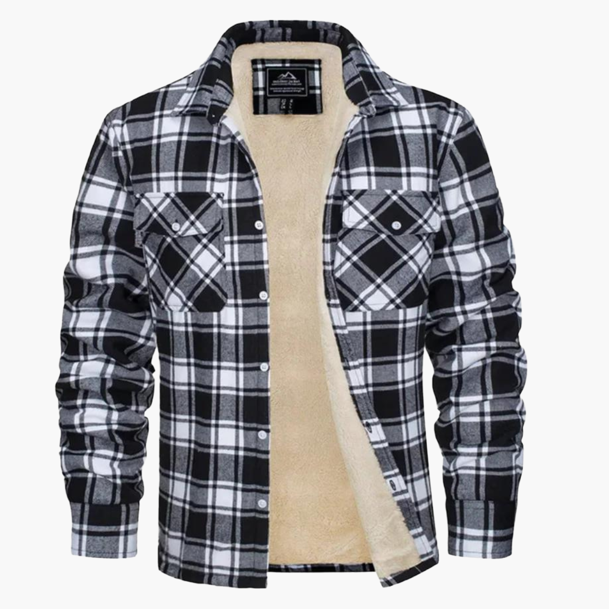 Warme geruite overhemdjas in stedelijke stijl voor heren – casual winter overshirt