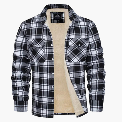 Warme geruite overhemdjas in stedelijke stijl voor heren – casual winter overshirt