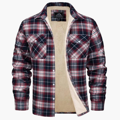 Warme geruite overhemdjas in stedelijke stijl voor heren – casual winter overshirt
