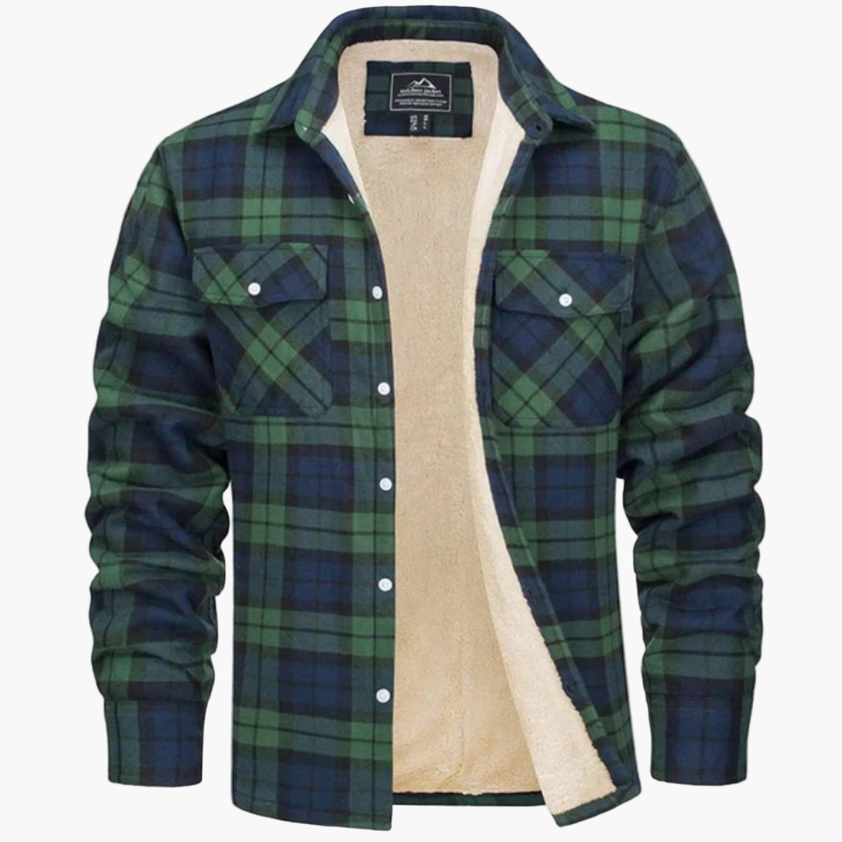 Warme geruite overhemdjas in stedelijke stijl voor heren – casual winter overshirt