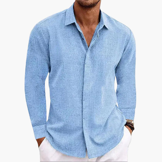 Chemise élégante décontractée pour homme à manches longues – Style moderne et polyvalent