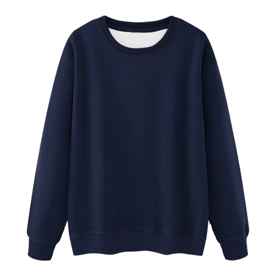 Herren-Sweatshirt mit Rundhalsausschnitt, Fleece-Futter und langen Ärmeln