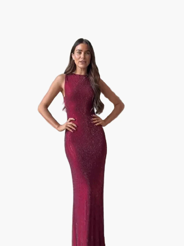 Robe de soirée élégante pour femme coupe sirène style glamour événement formel