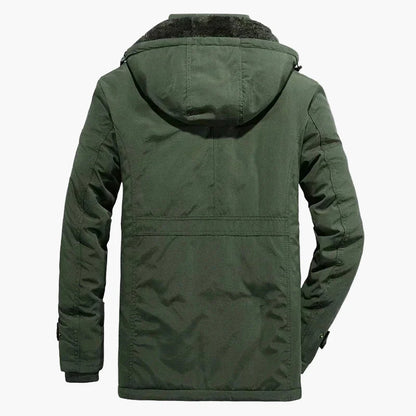 Men's Military Style Hooded Winter Jacket – Casual Fit, Ideal for Outdoor and Adventure