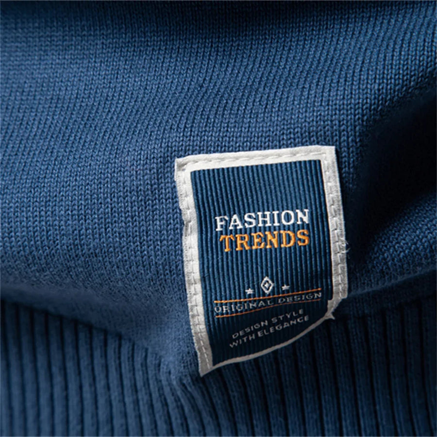 Maglione da uomo a girocollo in maglia tinta unita, blu royal