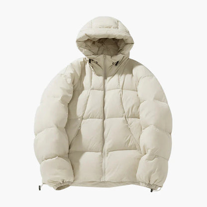 Oversized unisex dunjacka med huva i urban stil för vinter – Perfekt för vardag och utomhus