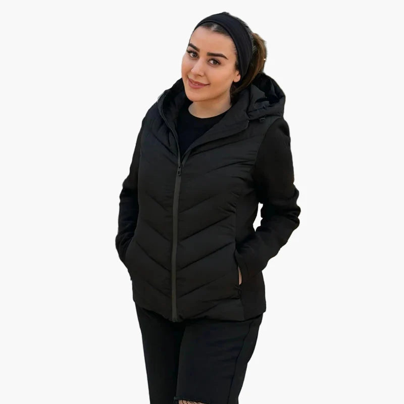 Chaqueta acolchada con capucha para mujer – Estilo urbano y comodidad diaria