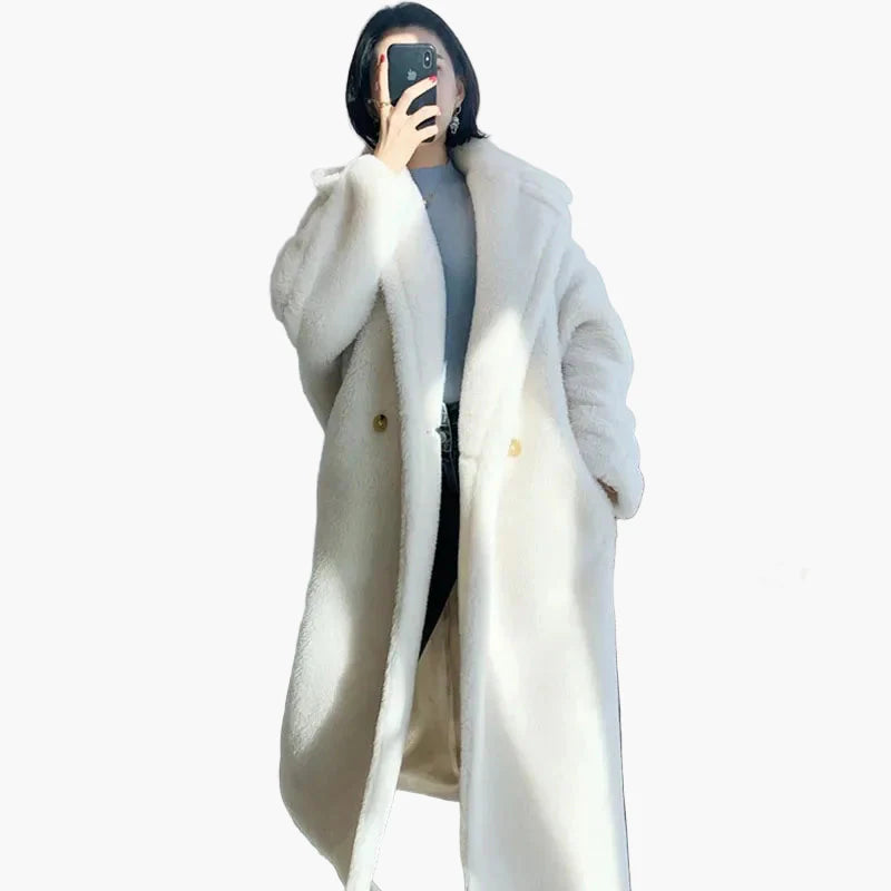 Cappotto lungo ampio stile urbano da donna – Eleganza casual invernale