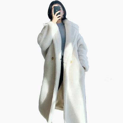 Cappotto lungo ampio stile urbano da donna – Eleganza casual invernale