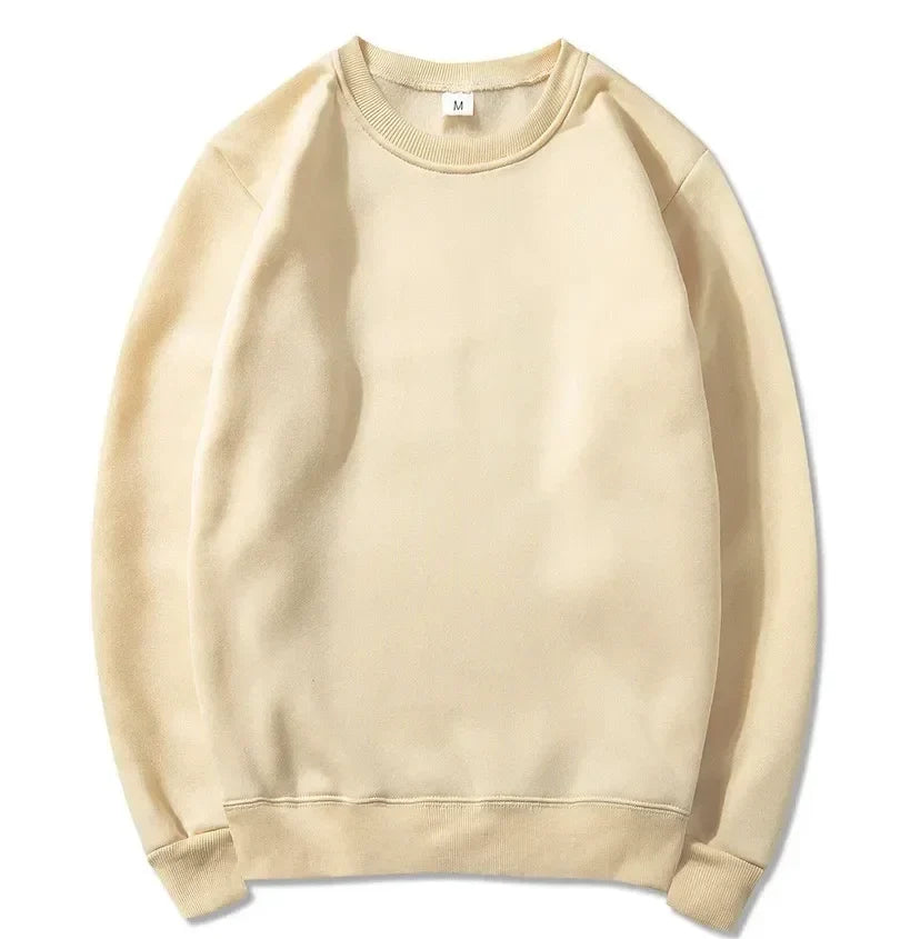Sweat-shirt Homme Col Rond Manches Longues Uni Couleur Vive
