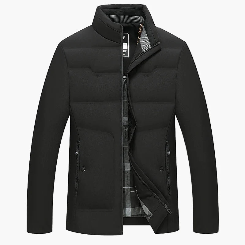 Chaqueta de hombre de negocios casual de invierno, cálida y cortavientos