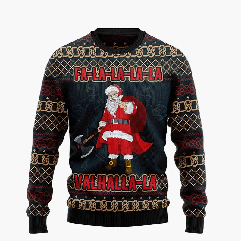 Męska bluza świąteczna w stylu motocyklisty – świąteczna bluza z humorem Santa na motocyklu