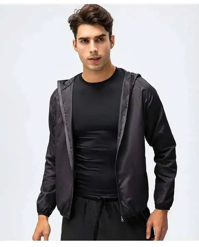 Leichte Unisex-Kapuzenjacke mit Reißverschluss