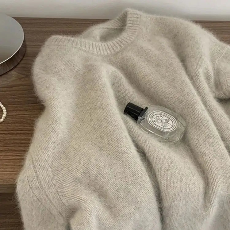 Maglione donna confortevole a collo rotondo in maglia morbida - Disponibile in diversi colori