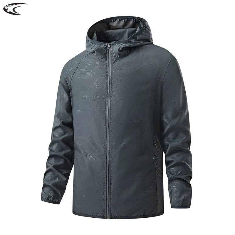 Chaqueta ligera unisex con capucha y cierre de cremallera, impermeable, transpirable y cortavientos