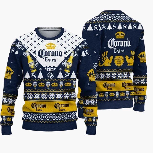 Men's Christmas Sweater Ugly Sweater Style Corona Extra – Festive Edition
