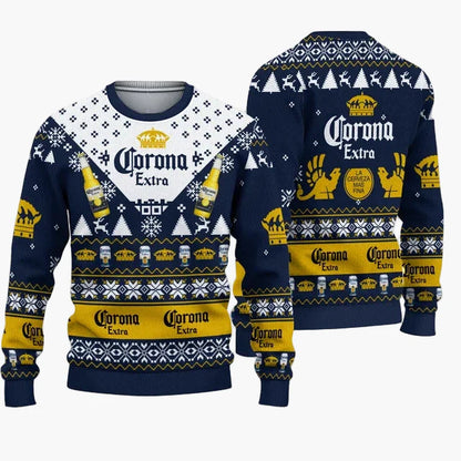 Men's Christmas Sweater Ugly Sweater Style Corona Extra – Festive Edition