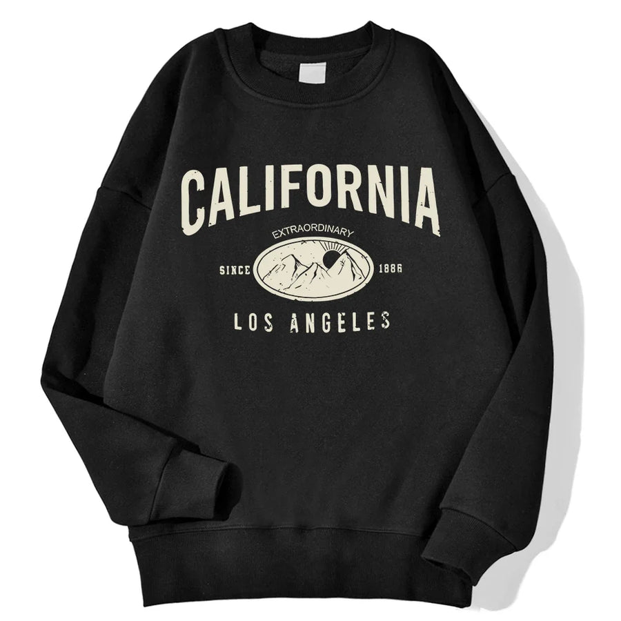 Unisex rundhalsad sweatshirt med bokstavstryck i ledig stil