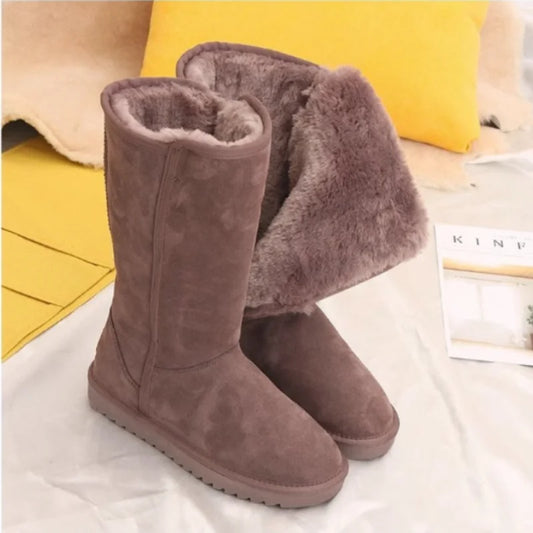 Bottes d'hiver hautes pour femme style classique confort douillet