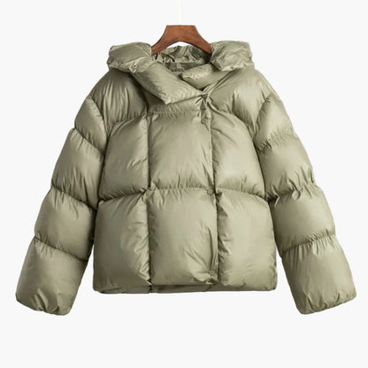 Kort oversized dunjakke til kvinder i trendy urban vinterstil