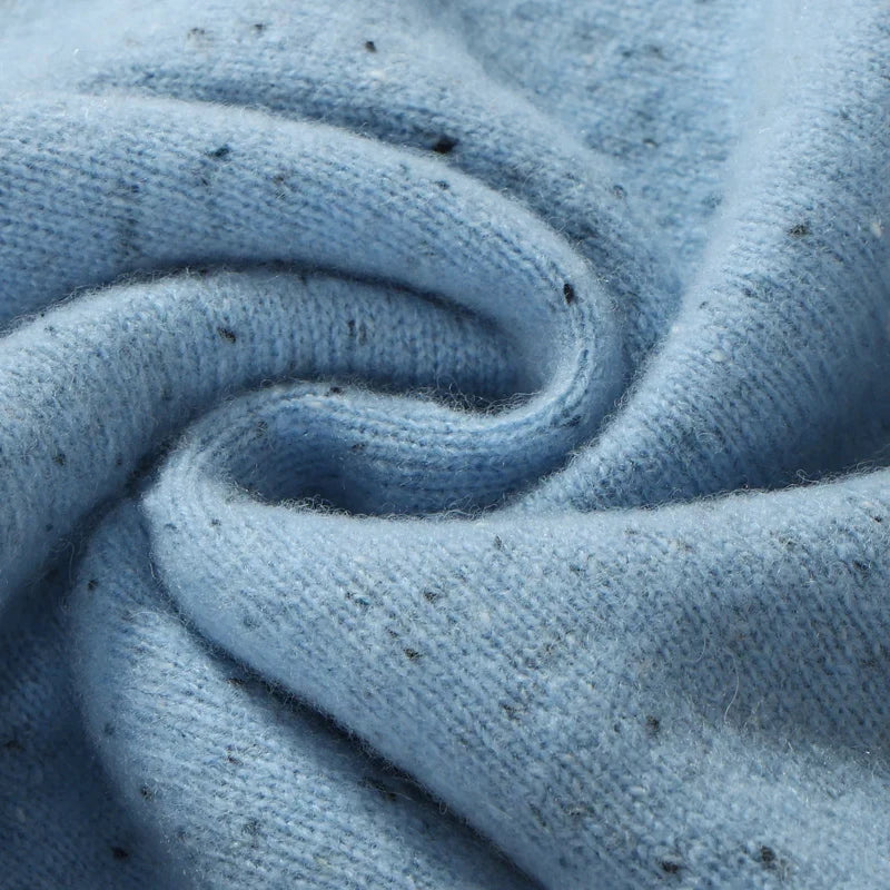 Maglione maculato a maniche lunghe con collo rotondo da uomo o da donna
