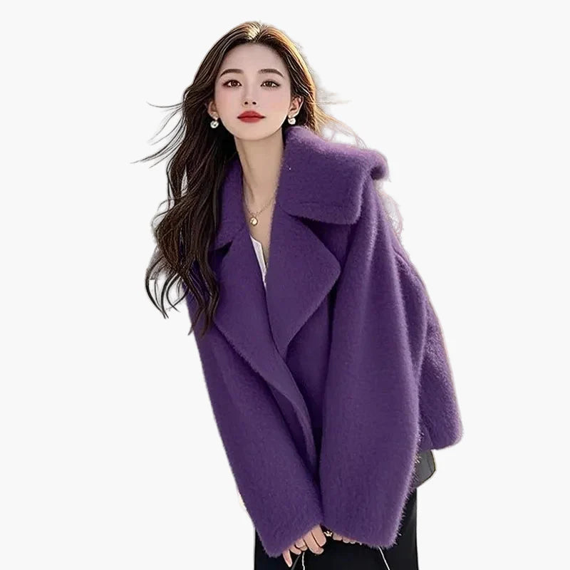 Damesjas moderne stijl, losse elegante snit voor de winter