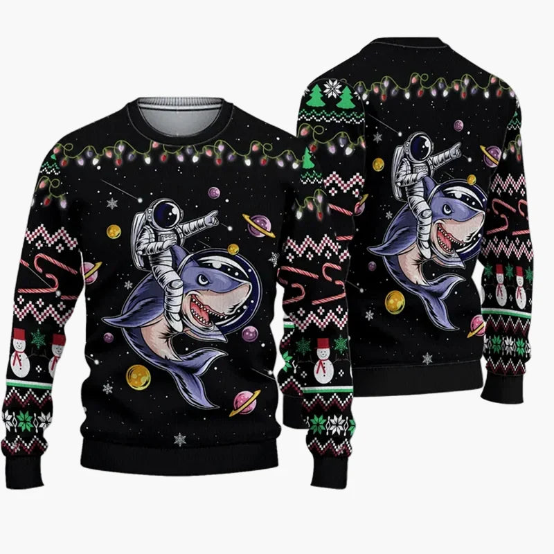 Maglione di Natale Uomo Stile Maglione Brutto – Umorismo Serie TV, Festa di Natale