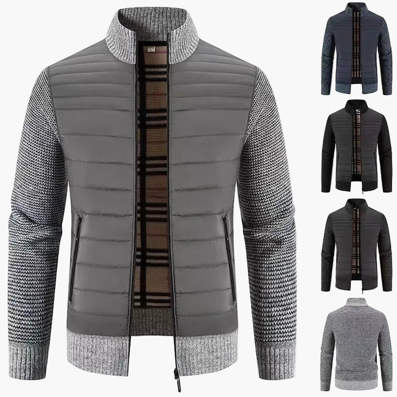 Chaqueta de punto para hombre estilo coreano elegante para ocio y uso diario