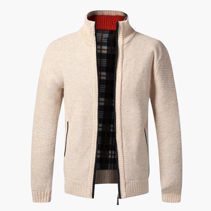 Męski sweter bez rękawów w stylu casual z zamkiem na jesień i zimę