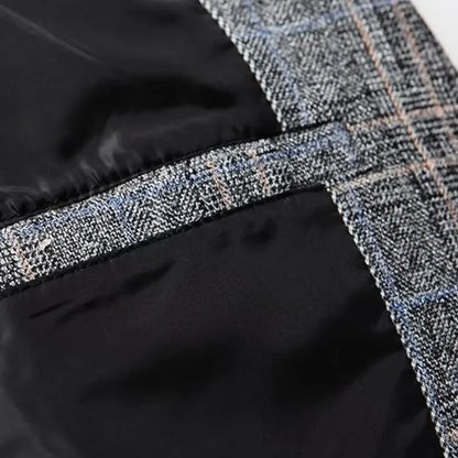 Elegant herrkostymjacka i rutig stil för affärer och fritid