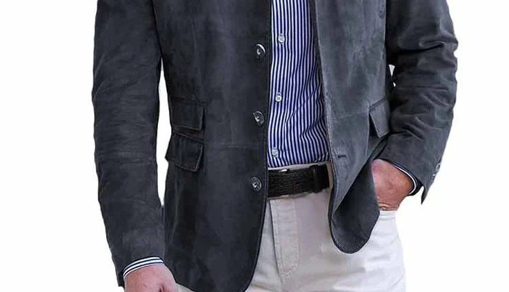 Elegant herrjacka i blazerstil – Chic urban mode, perfekt för kontoret och utekvällar