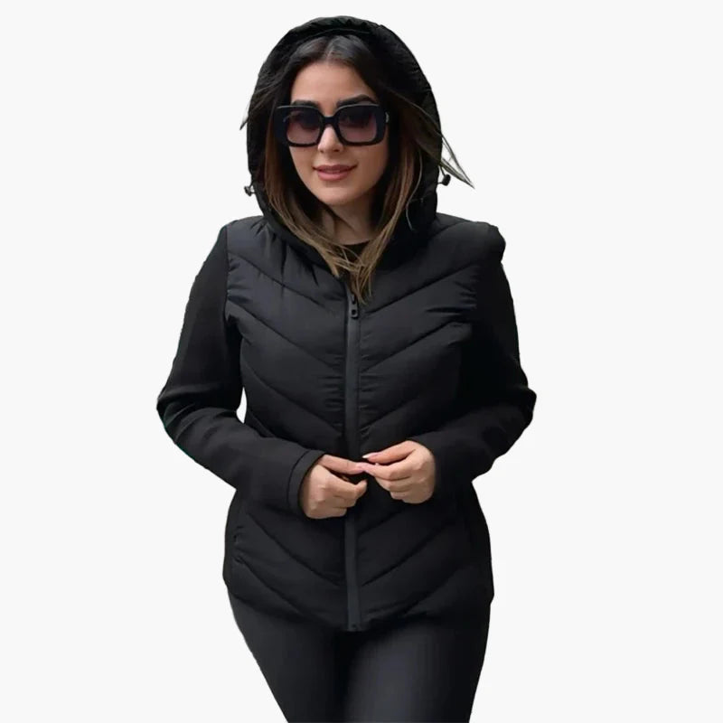 Chaqueta acolchada con capucha para mujer – Estilo urbano y comodidad diaria