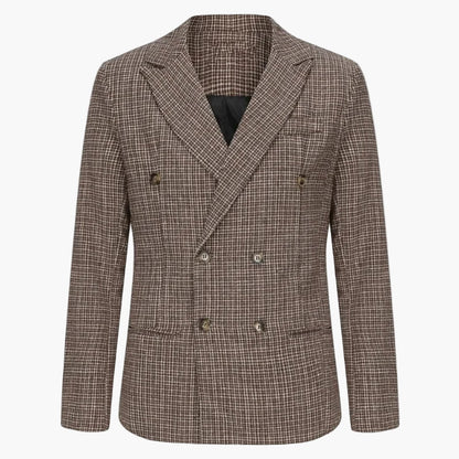 Elegante dubbele herenjas in zakelijke stijl – Modern en verfijnd