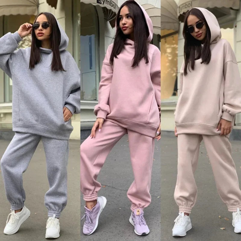 Oversized joggingset för kvinnor i avslappnad urban stil