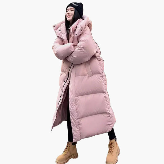 Cappotto Invernale Lungo Trapuntato Donna con Cappuccio - Stile Casual e Caldo