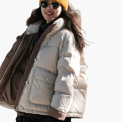 Doudoune Femme Style Urbain Hiver Décontracté Chaud pour Extérieur