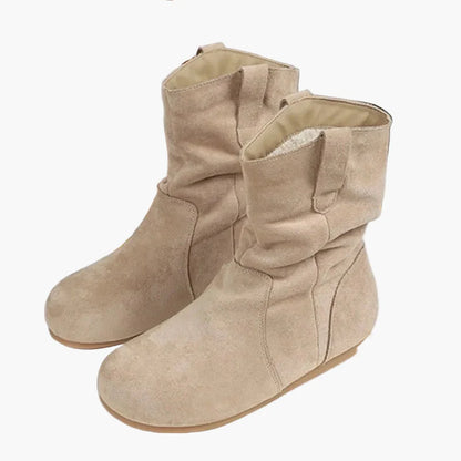 Flat women's boots casual style for autumn and winter