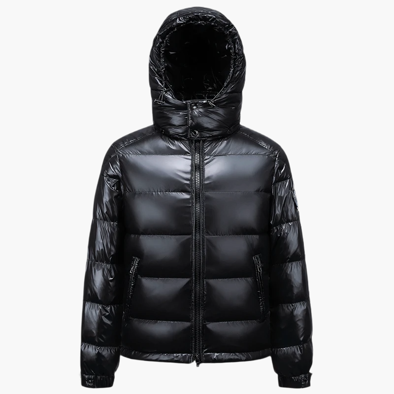 Herredunjakke med hette, urban stil, vind- og vannavvisende, avslappet passform