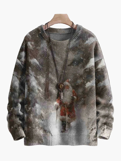 Geborduurde fantasie kersttrui voor dames, casual stijl, ideaal voor feestdagen