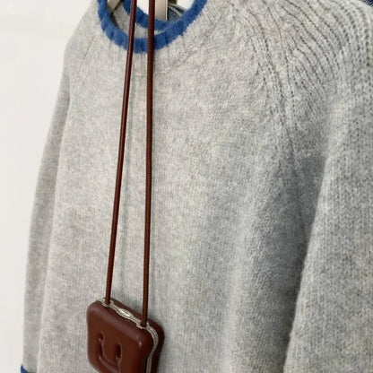 Casual trui voor dames in stedelijke stijl voor de herfst, ronde hals, lange mouwen