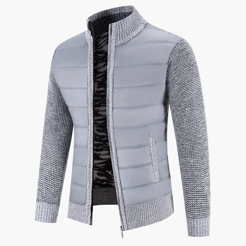 Men's casual urban style long-sleeve jacket with zipper closure