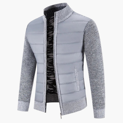 Men's casual urban style long-sleeve jacket with zipper closure