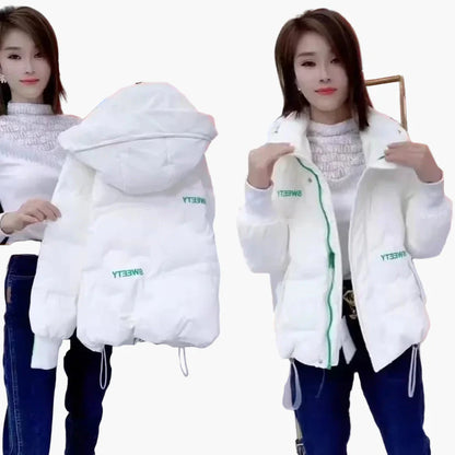 Chaqueta de invierno casual para mujer con capucha, estilo urbano, ideal para clima frío
