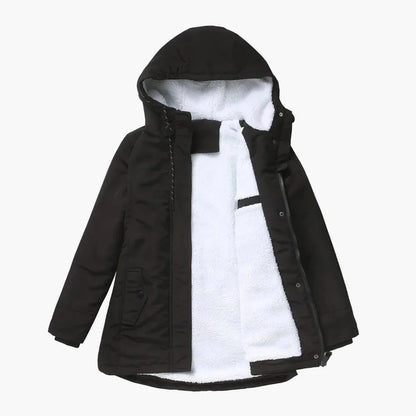 Abrigo de Invierno para Mujer con Capucha Estilo Casual Caliente para Exterior