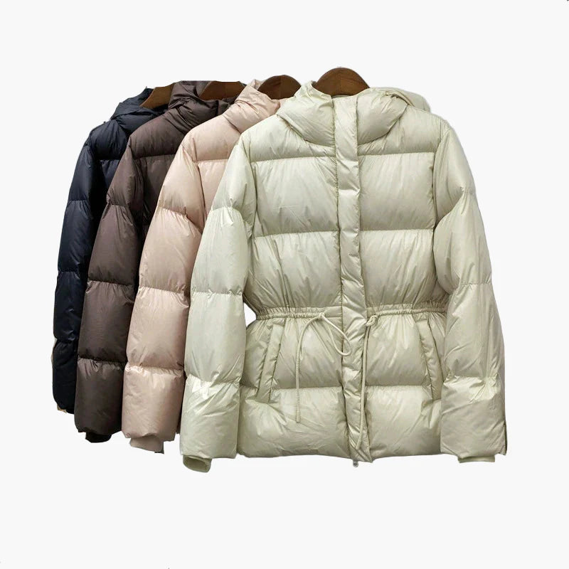 Chaqueta acolchada con capucha para mujer estilo casual invierno urbano