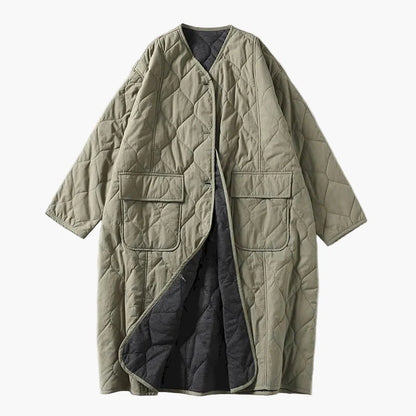 Cappotto trapuntato ampio stile giapponese da donna – Eleganza casual autunno-inverno